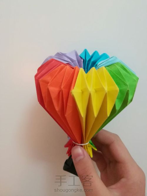 【阿喵】折纸热气球 第44步