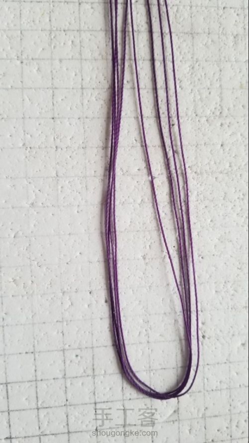 紫鸯-梦幻紫的巴洛克绳编项链 第2步
