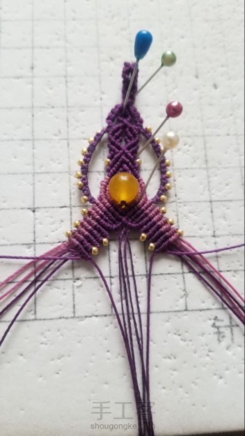 紫鸯-梦幻紫的巴洛克绳编项链 第20步