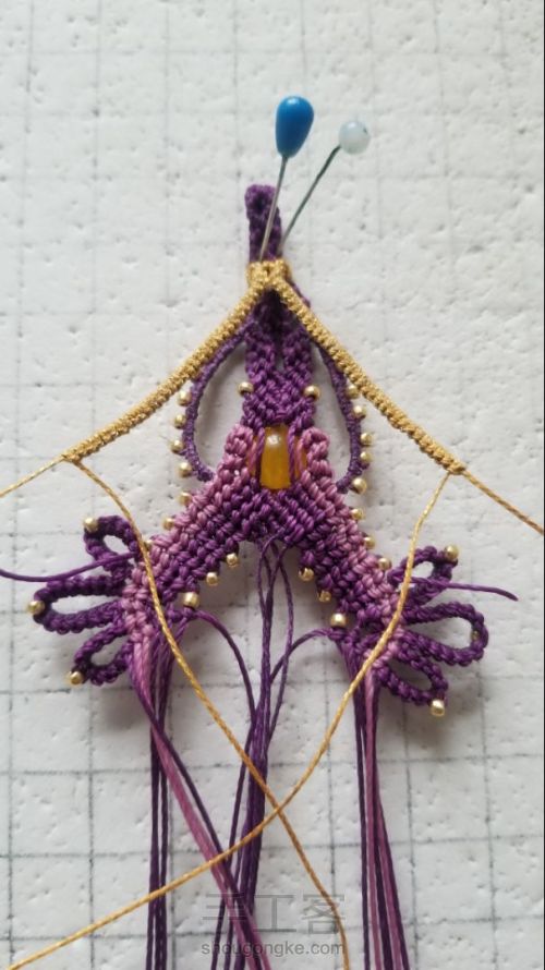 紫鸯-梦幻紫的巴洛克绳编项链 第32步