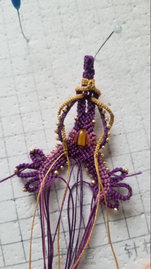 紫鸯-梦幻紫的巴洛克绳编项链 第34步