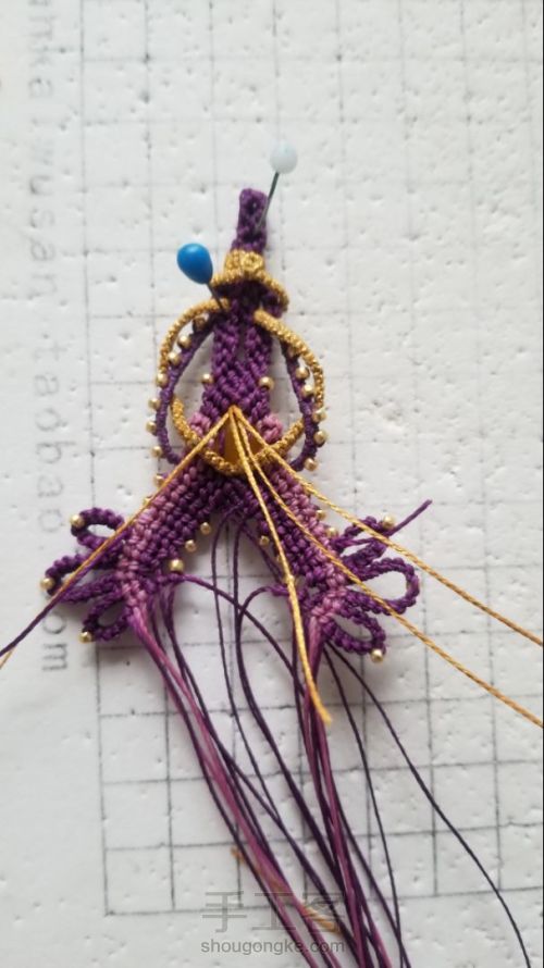 紫鸯-梦幻紫的巴洛克绳编项链 第38步
