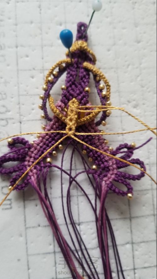 紫鸯-梦幻紫的巴洛克绳编项链 第39步