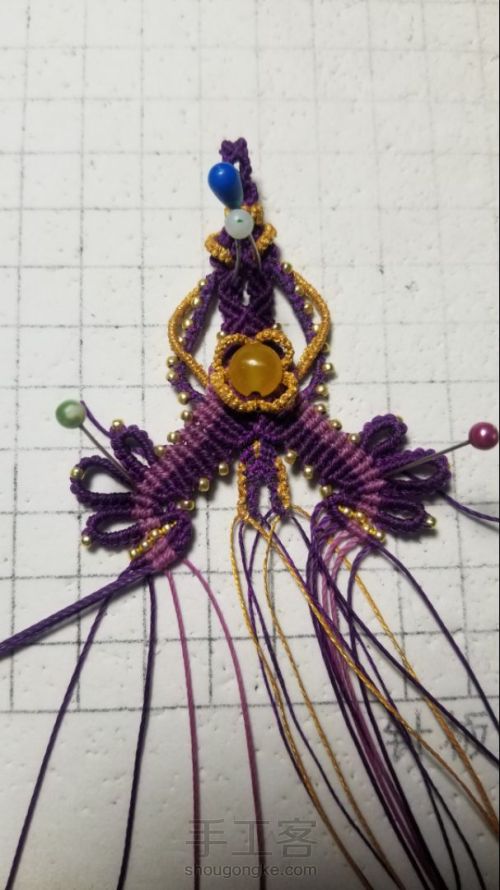 紫鸯-梦幻紫的巴洛克绳编项链 第44步