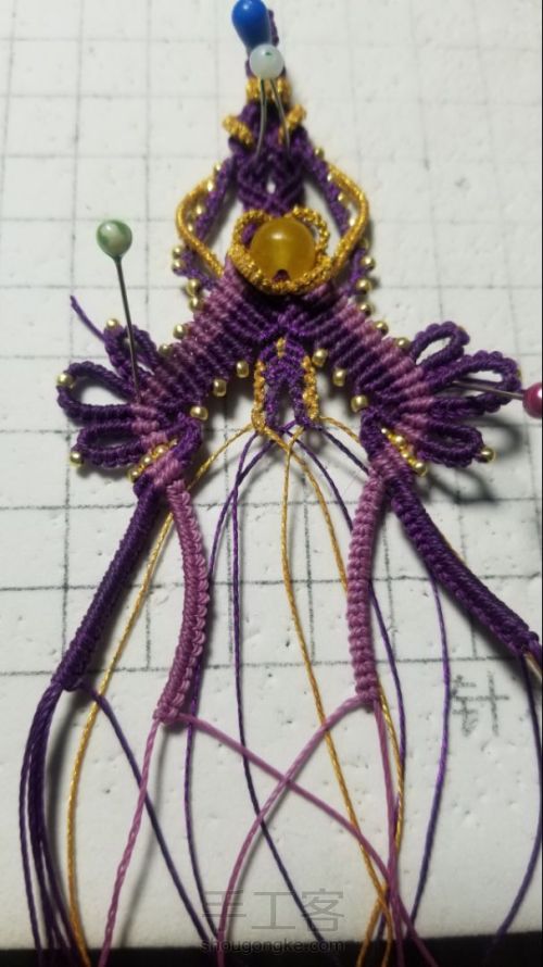 紫鸯-梦幻紫的巴洛克绳编项链 第46步