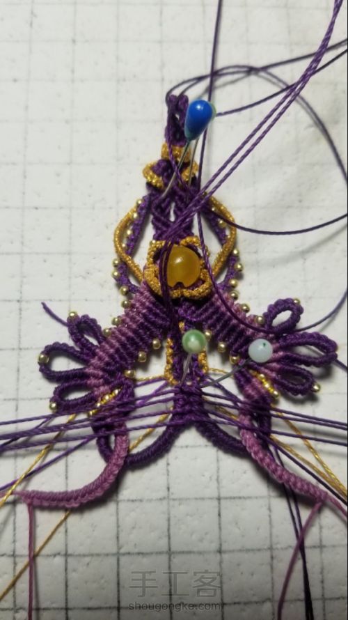 紫鸯-梦幻紫的巴洛克绳编项链 第48步