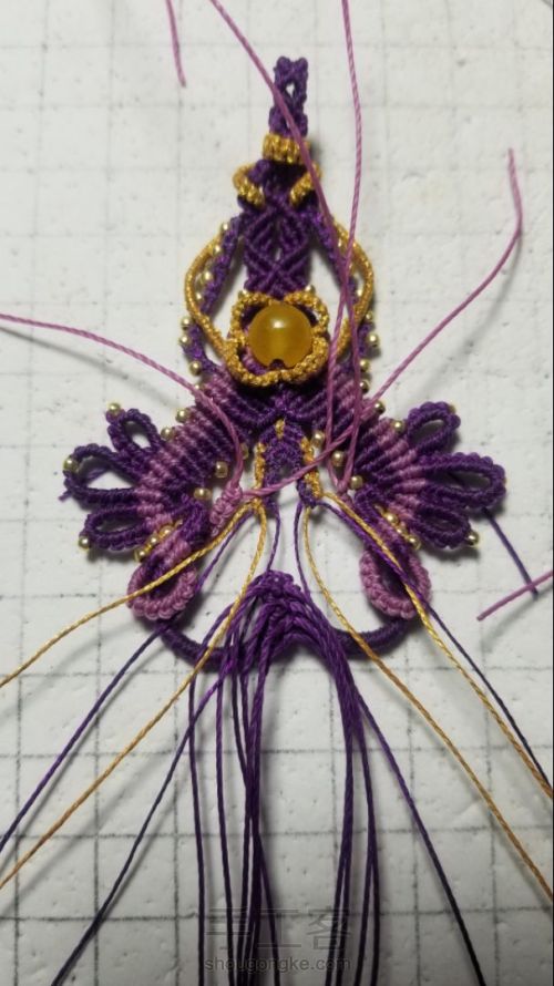 紫鸯-梦幻紫的巴洛克绳编项链 第49步