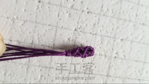 紫鸯-梦幻紫的巴洛克绳编项链 第5步