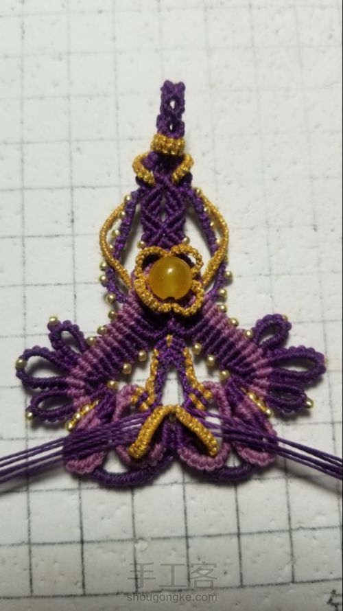 紫鸯-梦幻紫的巴洛克绳编项链 第54步