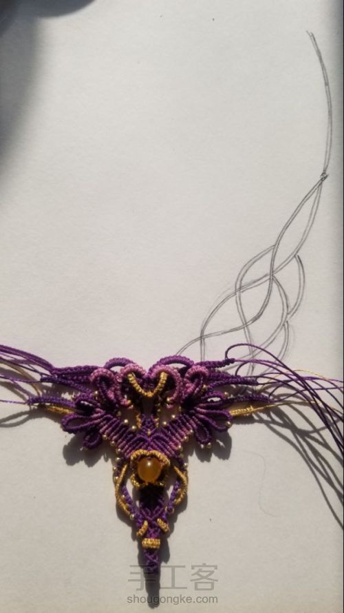 紫鸯-梦幻紫的巴洛克绳编项链 第58步