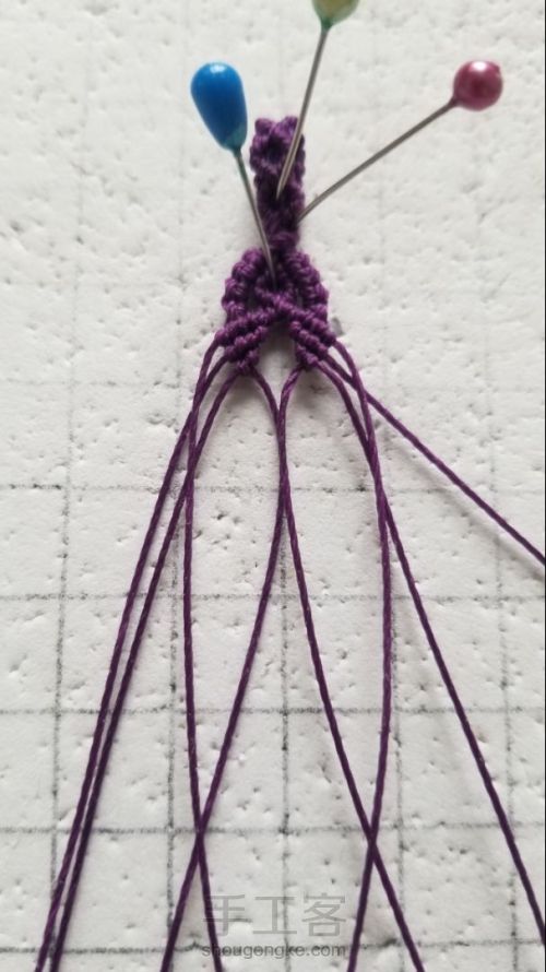 紫鸯-梦幻紫的巴洛克绳编项链 第8步