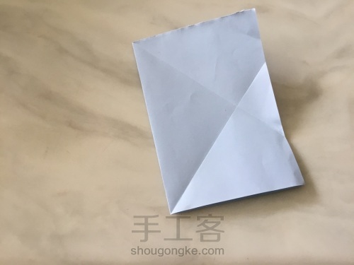 折纸手机架，最简单的做法 第4步