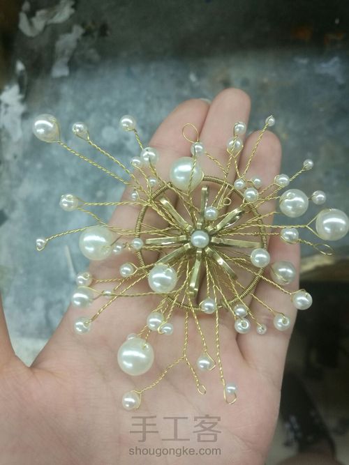 【柒】超浮夸珍珠胸针(附胸针扣简易教程) 第4步