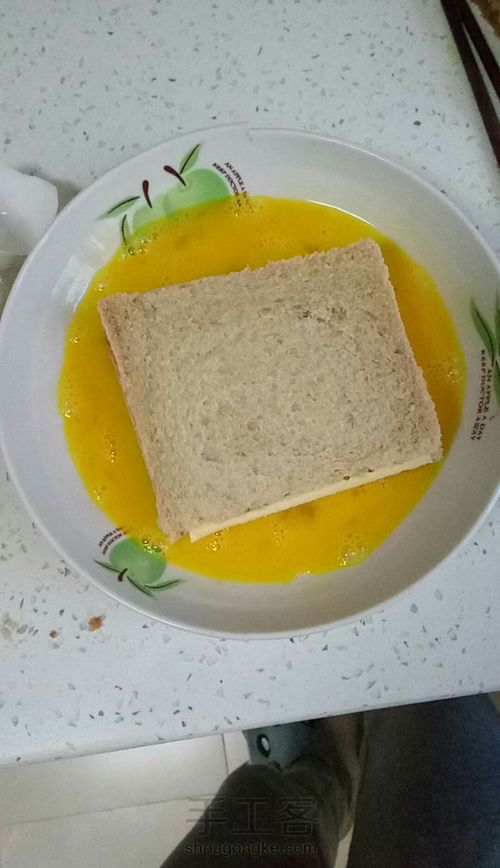 西多士增肌三明治 第3步