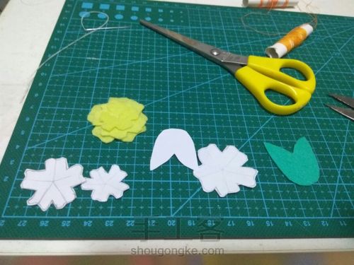 不织布小花 第1步