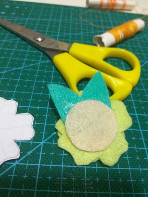 不织布小花 第4步