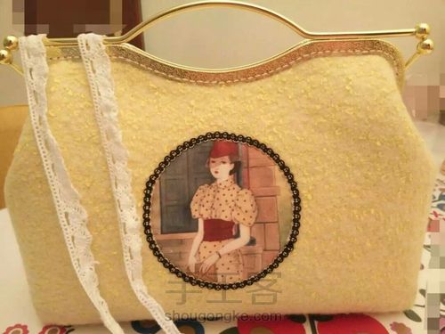 复古文艺口金包 第5步