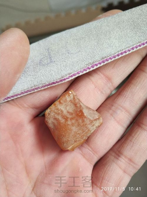 蜜蜡爆满戒面 第1步