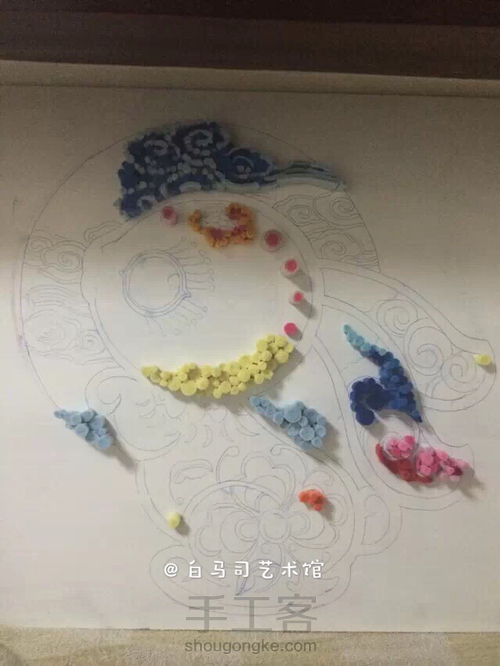 超重工胎毛装饰画 第2步