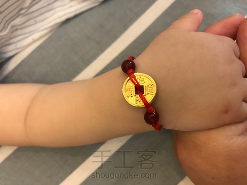 宝宝红绳手链 第14步