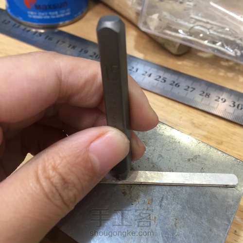 手工银饰~戒指 第2步