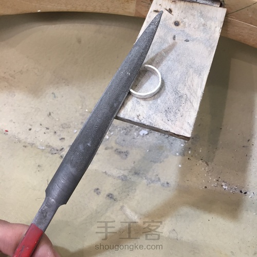 手工银饰~戒指 第10步