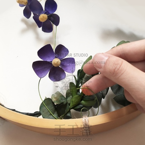 花艺画框（紫鸢）—让鲜花开满你的墙壁 第5步