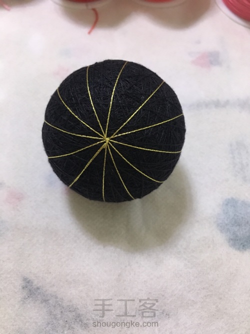 手鞠球—菊式另一种绣法 第3步