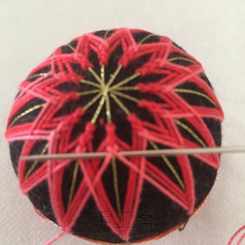手鞠球—菊式另一种绣法 第5步