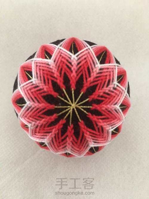 手鞠球—菊式另一种绣法 第7步