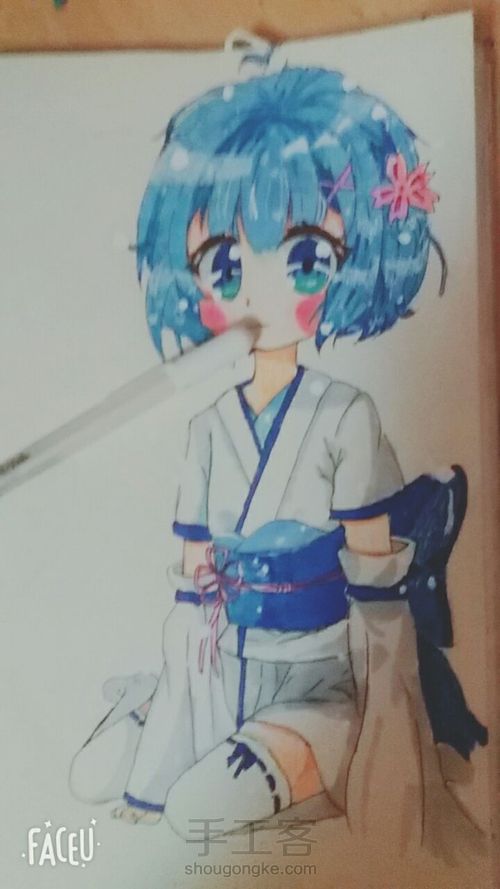 【蕾姆】桜鈴也画了 第24步