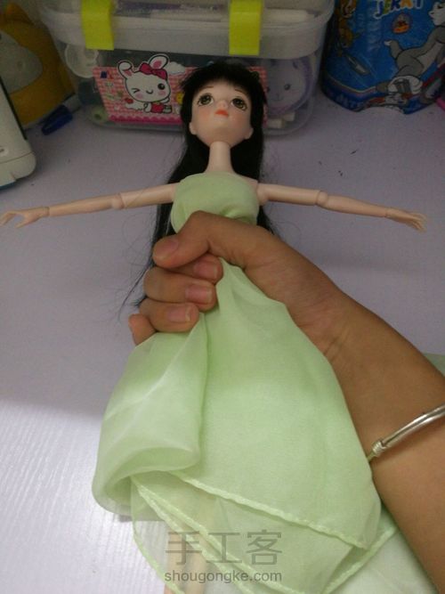 免缝免剪的娃衣(二) 第3步