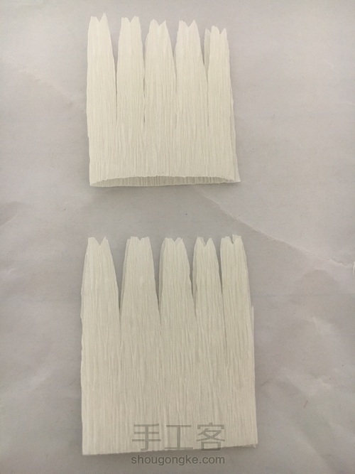 小雏菊皱纹纸花图文教程 第4步