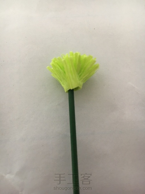 小雏菊皱纹纸花图文教程 第9步