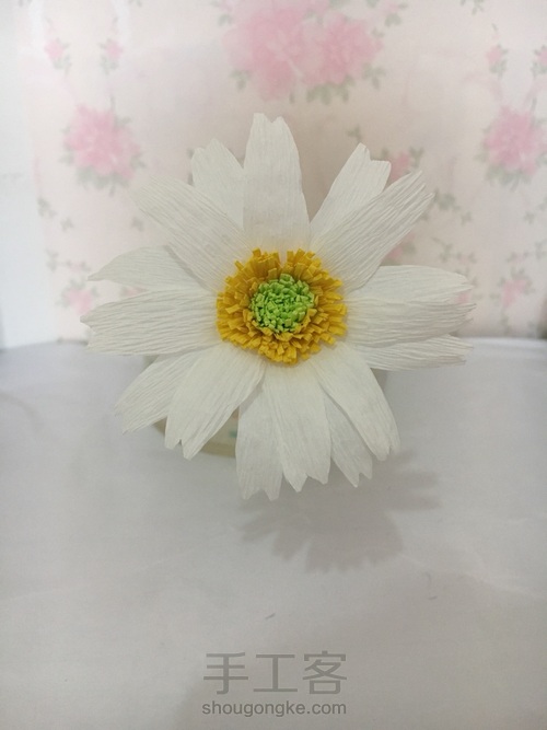 小雏菊皱纹纸花图文教程 第15步