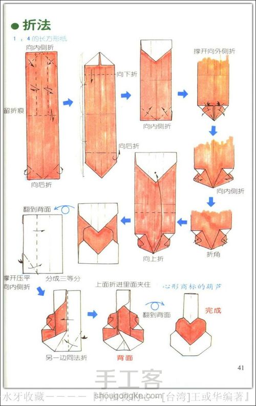 爱心折纸大全，(转) 第1步