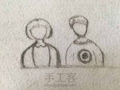 【羊毛毡原创】非常可爱的羊毛毡小情侣头像 第1步