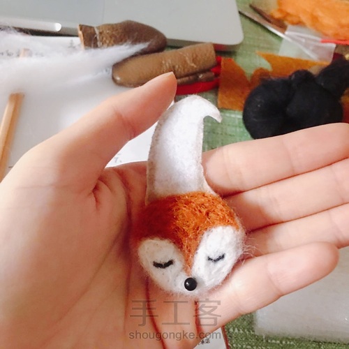【原创毛毡】圣诞狐狸 第2步