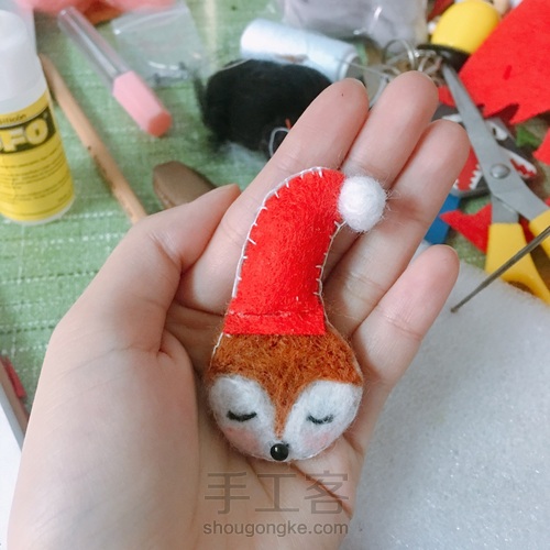 【原创毛毡】圣诞狐狸 第3步
