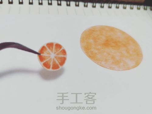 【简单热缩】附图纸半个橘子立体热缩 第9步