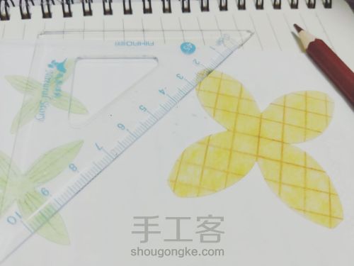 【简单热缩】菠萝的立体热缩附图纸 第7步