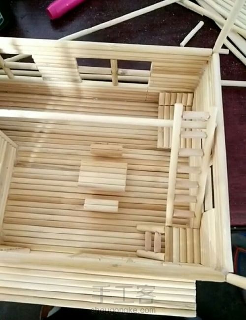 一次性筷子别墅制作 第2步