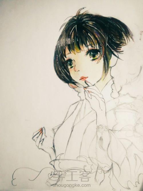 临摹一个古风妹子 第6步