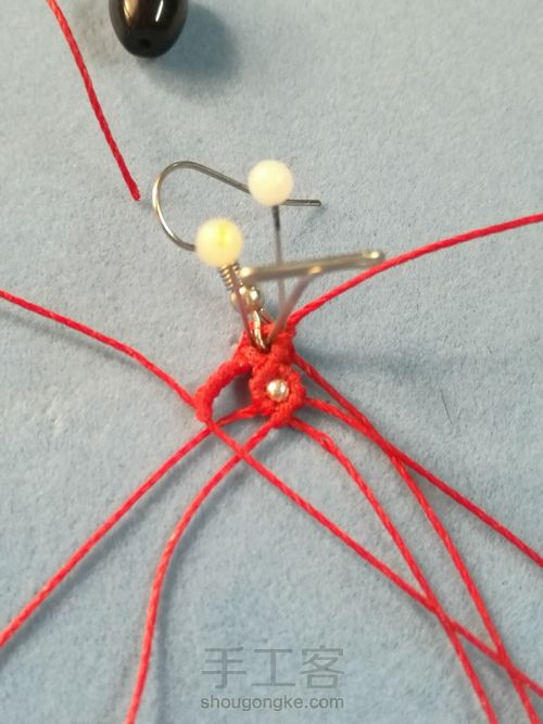 黑曜石耳坠 第10步