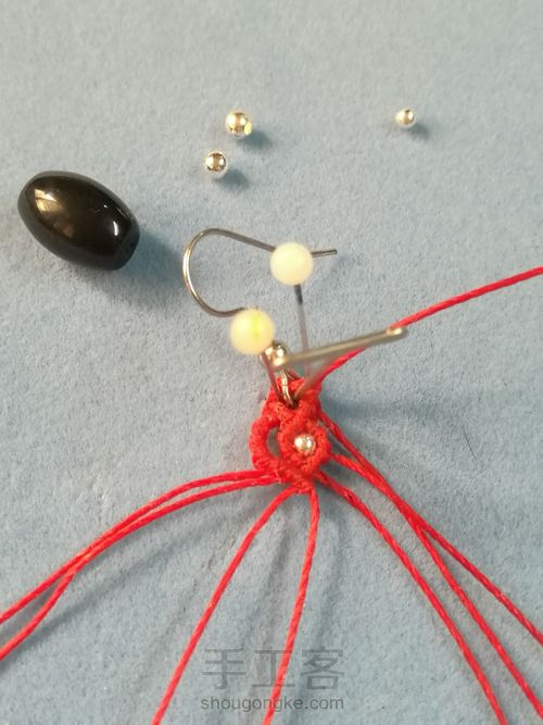 黑曜石耳坠 第11步