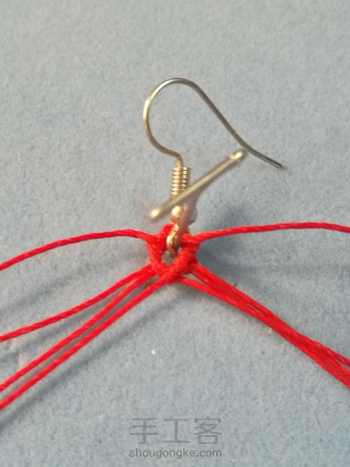 黑曜石耳坠 第5步