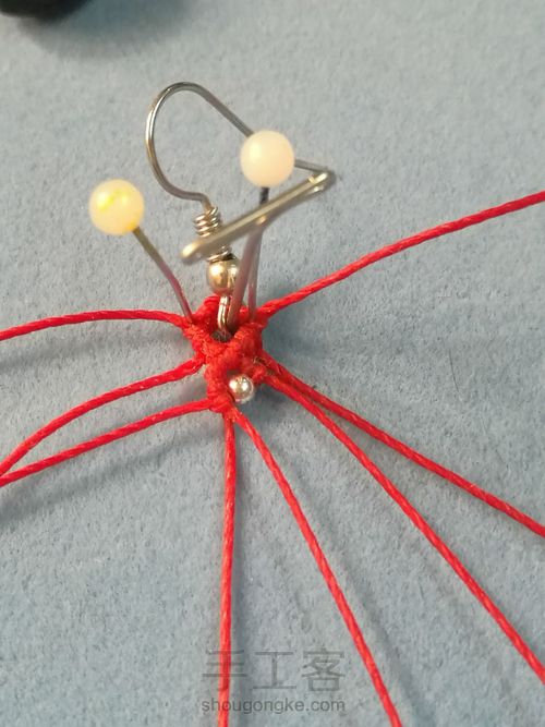 黑曜石耳坠 第7步