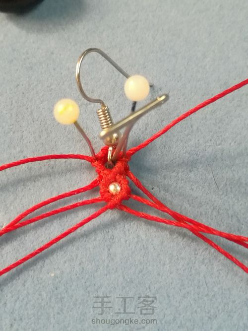 黑曜石耳坠 第8步