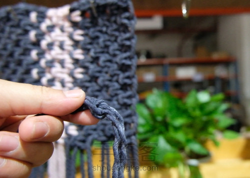 Macrame 编织百搭包包 第13步