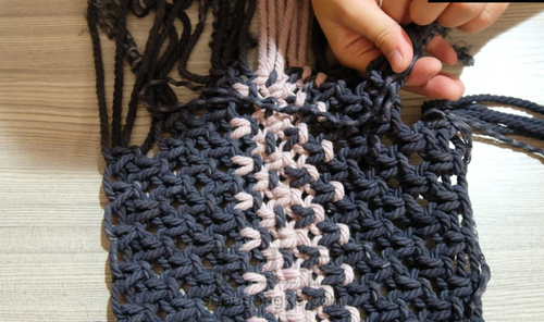 Macrame 编织百搭包包 第18步